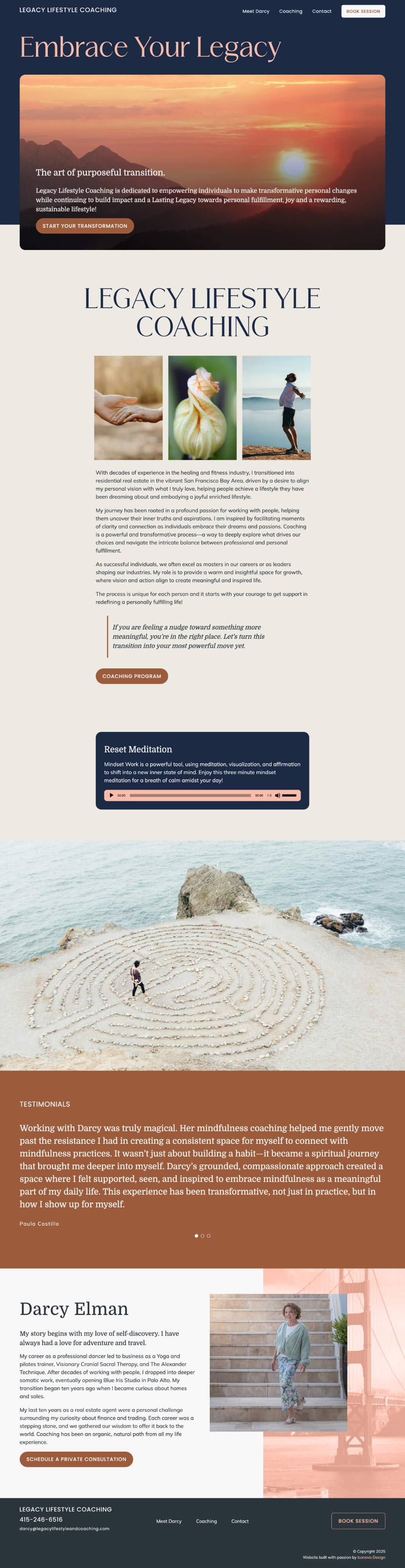 Legacy Lifestyle Coaching homepagedesktop